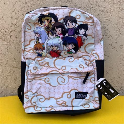Hot Topic Accessories Hot Topic Inuyasha Chibi Group Clouds Backpack Anime W Laptop Pocket