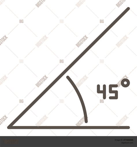45 Degree Angle Vector & Photo (Free Trial) | Bigstock