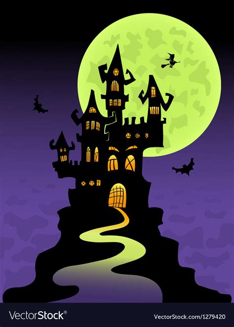 The scary castle Royalty Free Vector Image - VectorStock