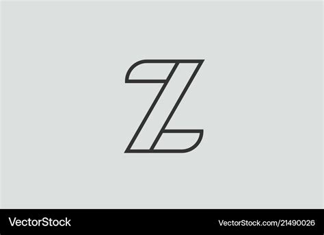 Black and white alphabet letter z logo icon design