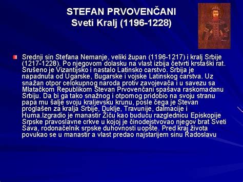 Stefan Nemanja Monah Simeon 1166 1196 Stefan Nemanja