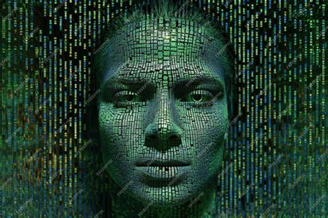 Premium Ai Image Human Shape Made With Digital Binary Codes Concept