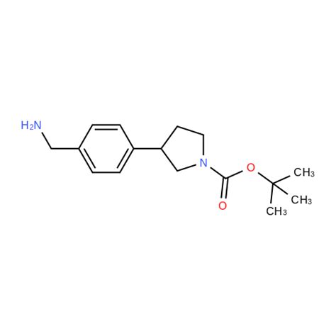 885270 22 4 Tert Butyl 3 4 Aminomethyl Phenyl Pyrrolidine 1