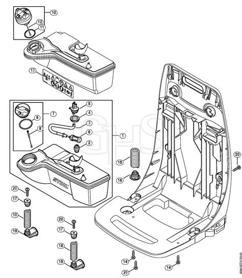 Genuine Stihl Sr430 H Fuel Tank Av System Ghs