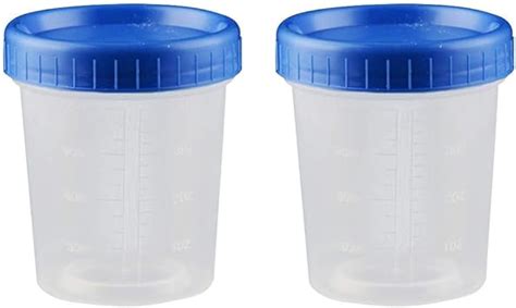 25pcs Sterile Specimen Cups With Lids Urine Sample Cups Screw On Cap