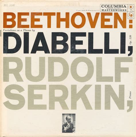 Beethoven Rudolf Serkin Variations On A Theme By Diabelli Op 120