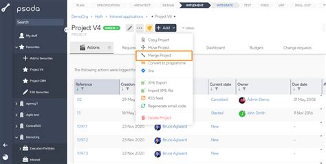 Merge Project Form Psoda Help Centre