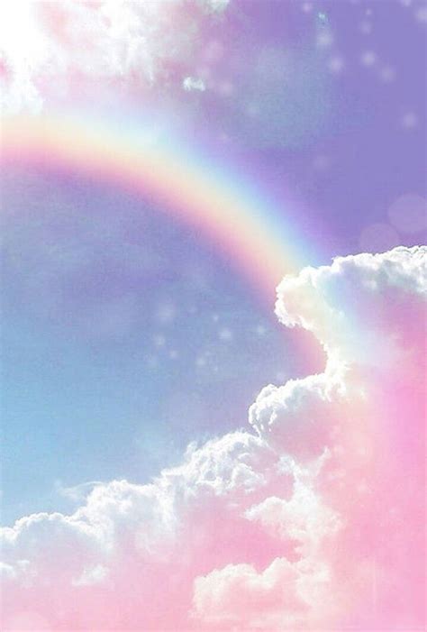 Download Pastel Rainbow With Clouds Wallpaper | Wallpapers.com