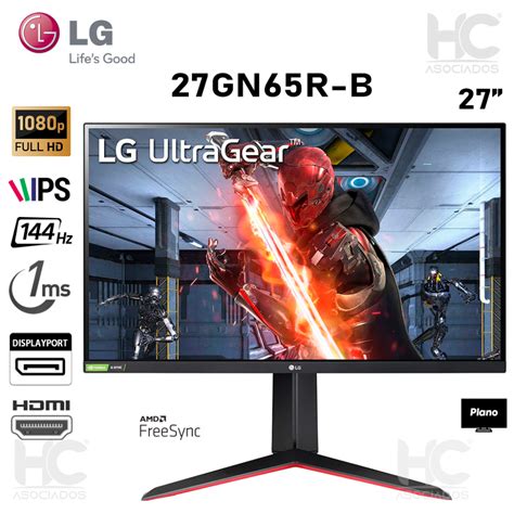 Monitor Lg 27 Gaming 27gn65r B Ultragear Ips Fhd Dp Hdmi 1ms