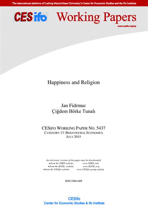 (PDF) Happiness and Religion