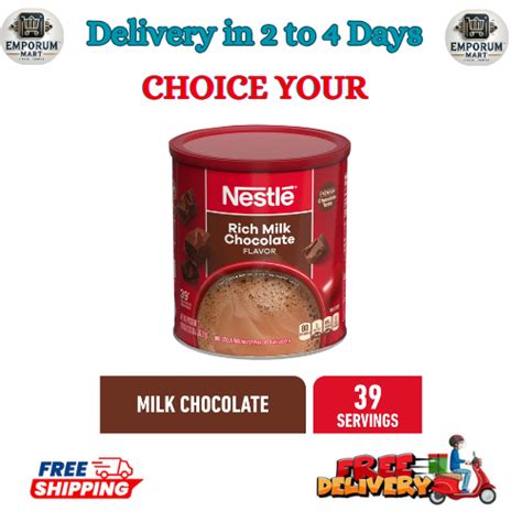 Nestle Hot Cocoa Rich Milk Chocolate Flavored Mix Powder Oz Can Ebay