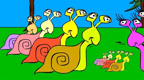 A Group Of Snails Funny Song For Children Youtube