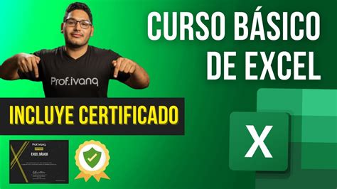 Curso de Excel Certificado GRATIS Nivel Básico Aprende fórmulas