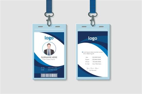 Office Employee ID Card Design Template