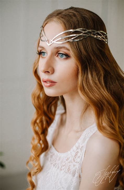 Wedding Diadem Bridal Elven Tiara Elf Leaf Crown Bridal Etsy