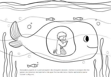 Atividades Bíblicas Jonas Whale Coloring Pages Fish Coloring Page