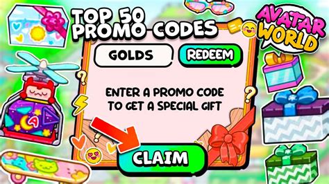 SHOCK MUST SEE TOP 50 PROMO CODES New Avatar World Promo Codes