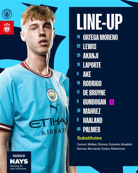 Man City Line Up R Liverpoolfc