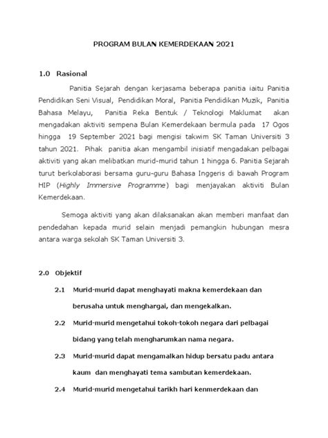 Kertas Kerja Kemerdekaan 2021 Pdf