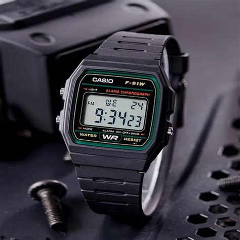 Купить Наручные часы Casio оригинал черные F-91W retro collection ...