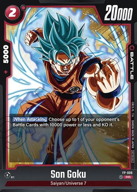 Son Goku Dragon Ball Super Card Game Fusion World Card Dragonball Gg