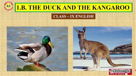 The Duck And The Kangaroo Poem Question Bank Class Ix English