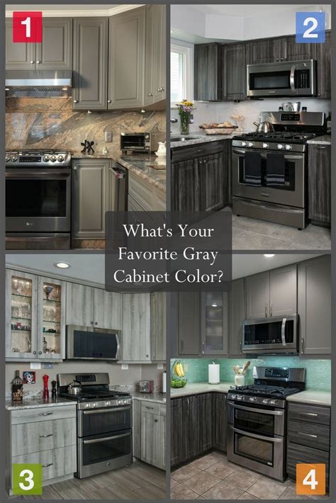 Gray cabinets are so cool right now! This trendy cabinet color has taken the kitchen desi ...