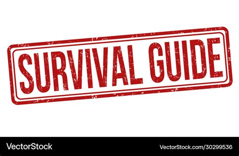 Survival Guide Grunge Rubber Stamp Royalty Free Vector Image