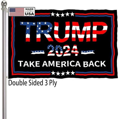 Trump 2024 Flag 3x5 Outdoor Double Sided 3 Ply Red Trump Take America