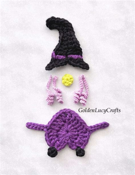 Crochet Witch Gnome Halloween Goldenlucycrafts