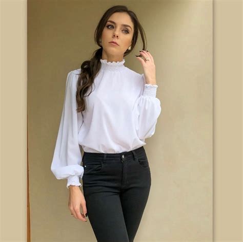 Pin De Ana Paula Em Looks Que Eu Pego Ideias Fashion Blusa Manga