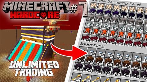 Building The Ultimate Piglin Trading Hall In Minecraft Hardcore 7