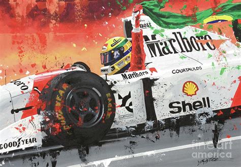 Ayrton Senna Painting By Gregory Tillett