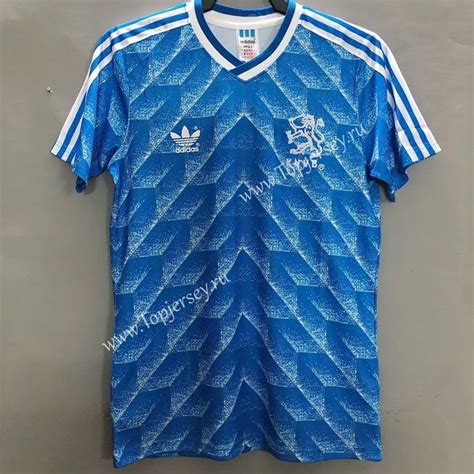 Retro Version Netherlands Away Blue Thailand Soccer Jersey Aaa