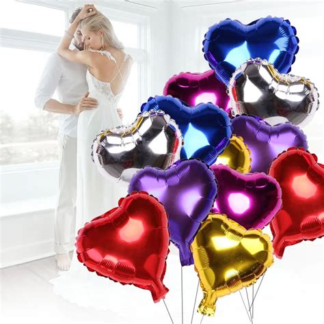 Hot 18inch Foil Heart Shape Balloon Helium Metallic For Wedding