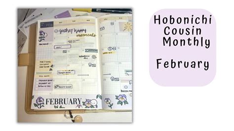 Hobonichi Cousin February Monthly Thecoffeemonsterzco Stickers