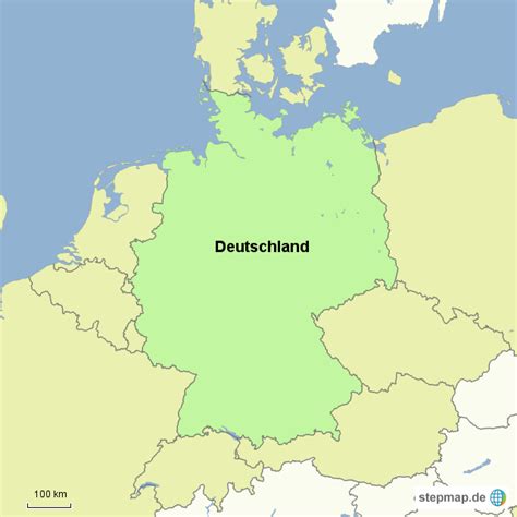 StepMap Deutschlands Nachbarn Landkarte für Deutschland