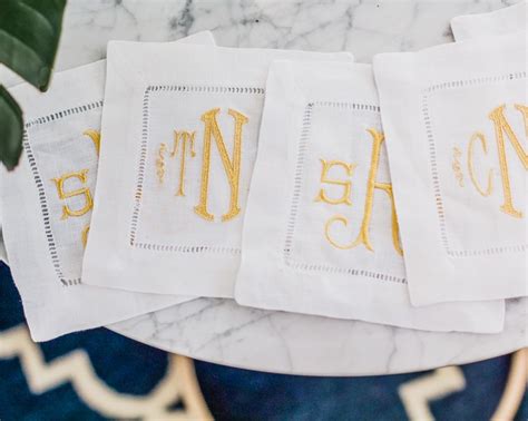 Monogrammed Cocktail Napkins || Why Everyone Should Have Them