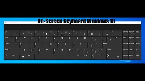 How To Enable On Screen Keyboard In Windows 10 YouTube