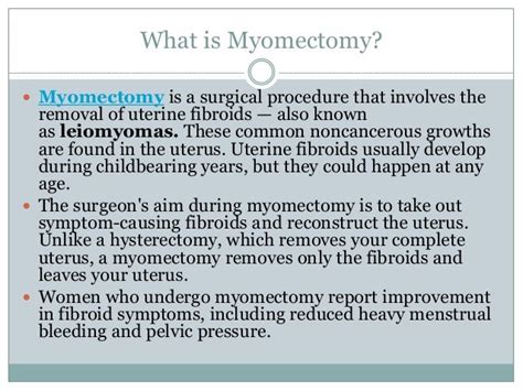 Myomectomy Procedure Pptx