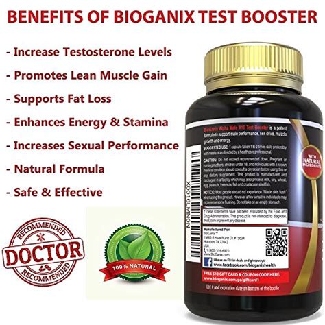 Testosterone Booster Supplement Alpha Male Max Potency Natural Test