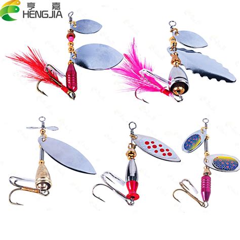 Buy Pcs Mix Color Rotating Spinner Fishing Lure Spoon Sequins Metal