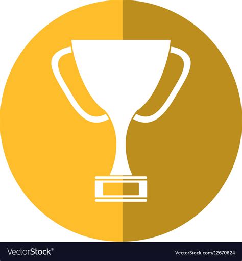 Trophy award sport win shadow Royalty Free Vector Image