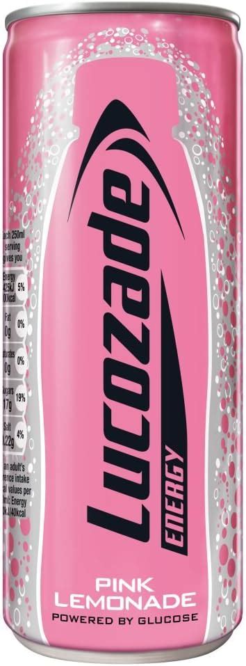 24 Pack Lucozade Energy Pink Lemonade Can 250ml Uk Grocery