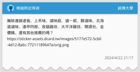 桃銘附近宵夜 銘傳大學板 Dcard