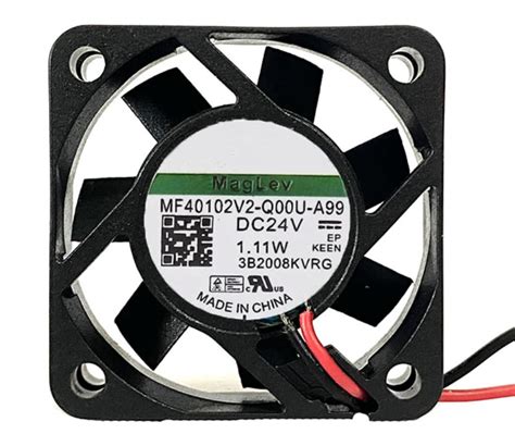 Amazon MF40102V2 Q00U A99 24V 1 11W 40X40X10MM 2 Wire Cooling Fan