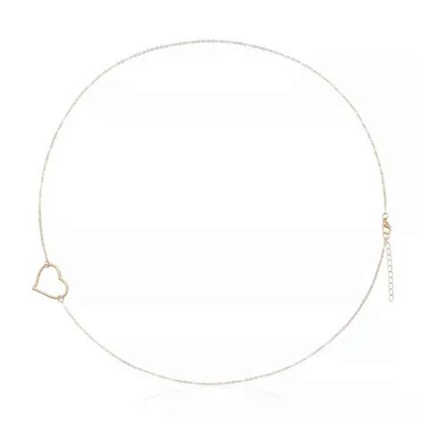 Hooun Fashion Women Retro Waist Belly Body Bikini Chain Hollow Love Heart Pendant Gold