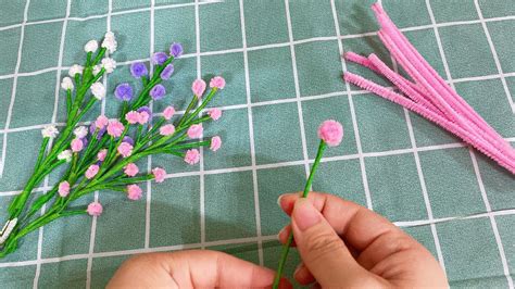 How To Make Easy Flower From Pipe Cleaner Craft Tutorial Pipe