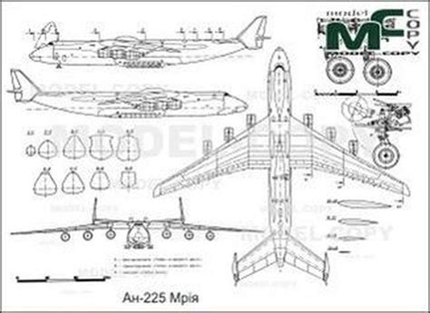 An 225 Mriya 2D Drawing Blueprints 20975 Model COPY Default