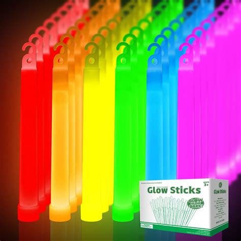 Novelinks 48 Pcs Bright Glow Sticks With 48 Black Pe String Colourful 6